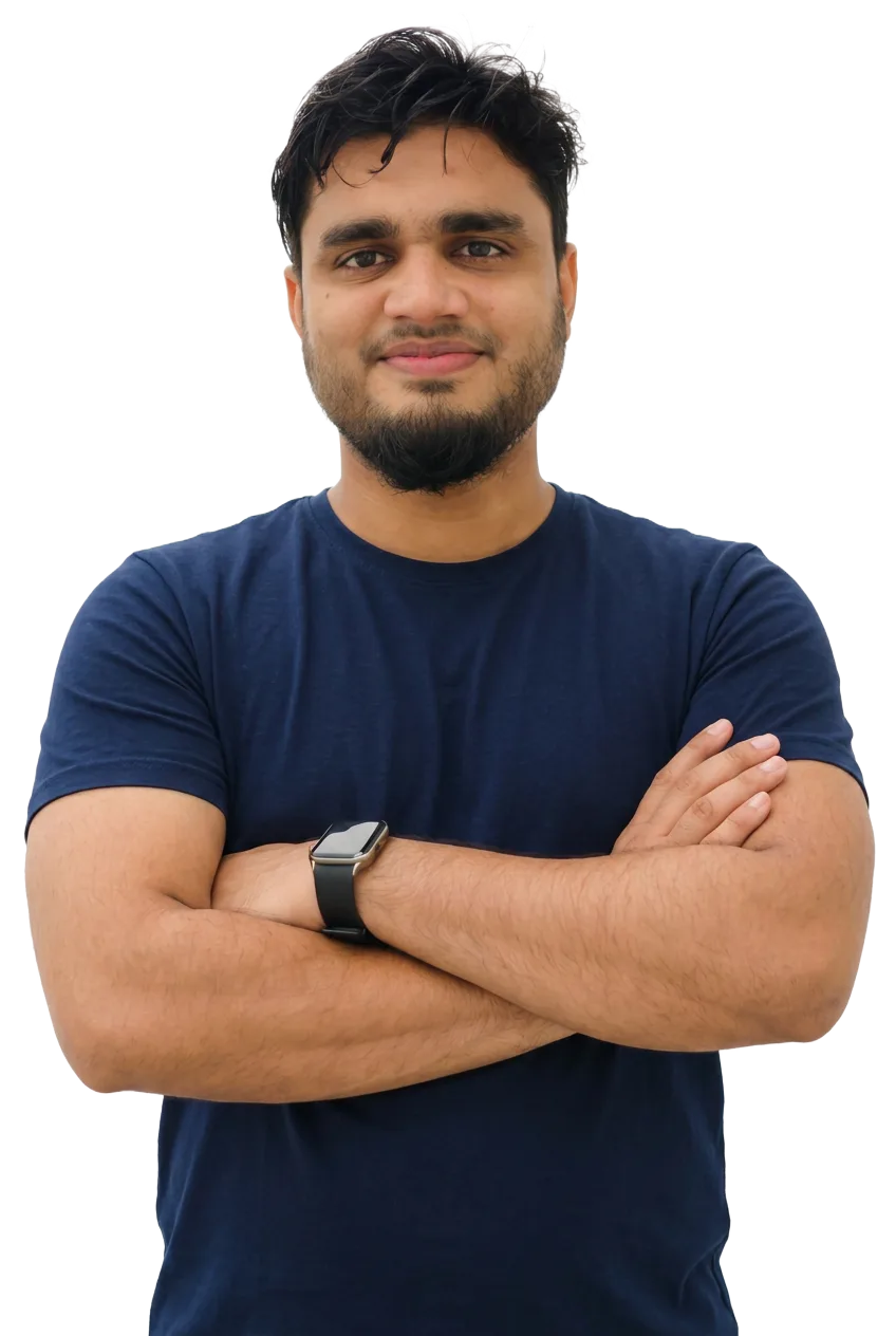 Sabit Mahmud standing with arms crossed